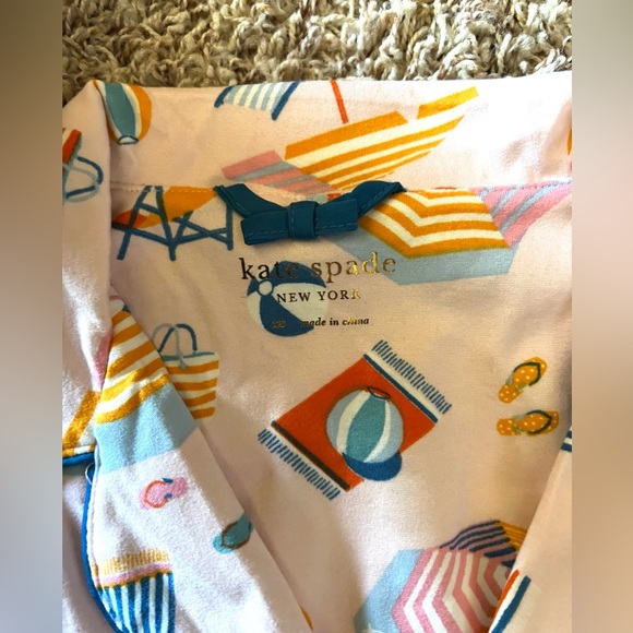 NWT Kate Spade New York Beach Print Pajama Set - Picture 4 of 8